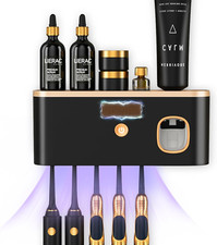 Toothbrush Holders for Bathrooms, Toothbrush Holder Wall Mounted with Toothpaste