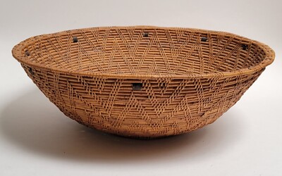 Native American? Woven Basket Zig Zag Apache/Pima? California