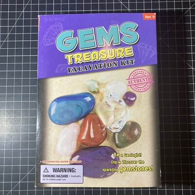 GEMS Treasure Excavation Kit Tedco Toys Ages 6+ - NEW