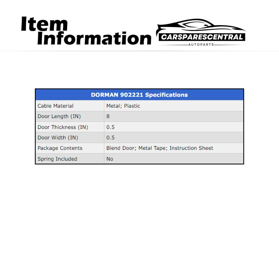 Kit de reparación de puerta Dorman HVAC mezcla para Mazda B4000 1994-2009 4,0 L Foto 4 de 4