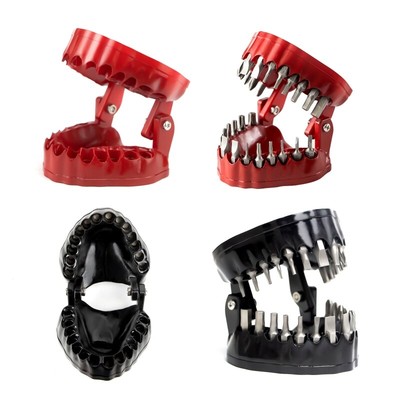 Bit Denture Drill Bit Holder Teeth Model Holds Up To 28 Bits