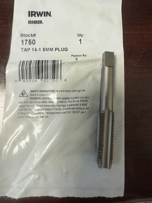 Irwin stock # 1750, 14 Mm 1.5 Metric Plug Tap (Hcs)