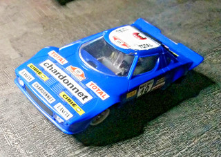 VOITURE CIRCUIT JOUEF LANCIA SRATOS CHARDONNET #18 BLEU CLAIR