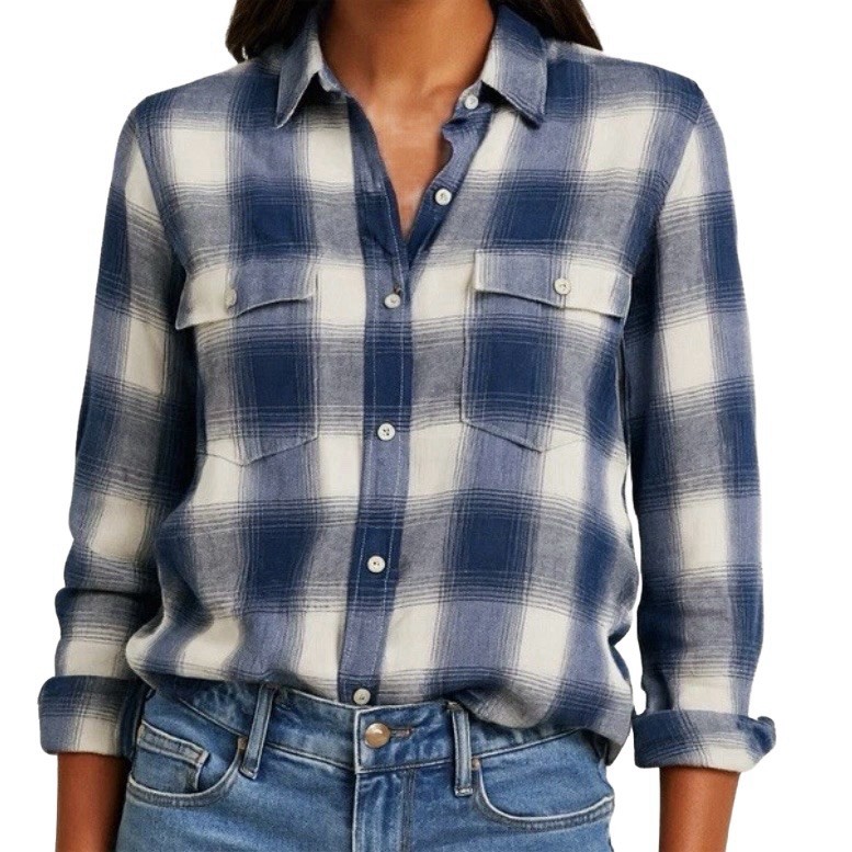 Gap Women's Oversized Plaid Button Down Long Slee… - image 1