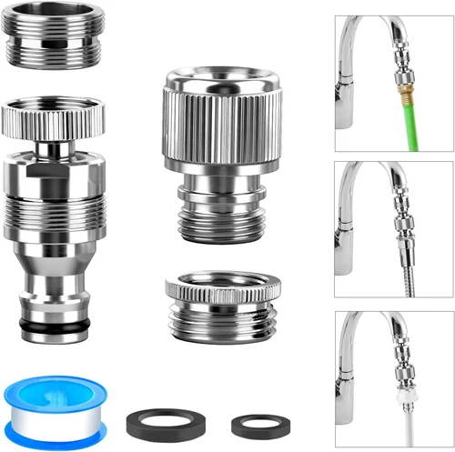 Sink Faucet Quick Adapter for Aerator, Faucet to Hose Adapter Dishwasher Washer - Picture 1 of 7