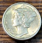 1945-D Mercury Dime Nice Original BU Nearly Full Bands CHRC