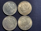 Four 1921 Morgan Silver Dollars (Philadelphia), Excellent Condition