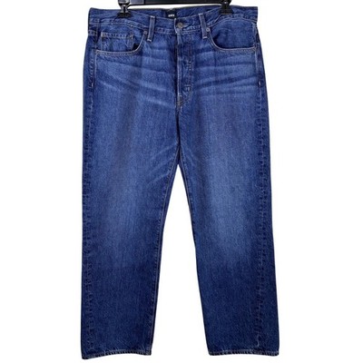 Edwin Women 32 Blue Kali Ankle Amnesia Jeans Organic Cotton Straight Made in USA