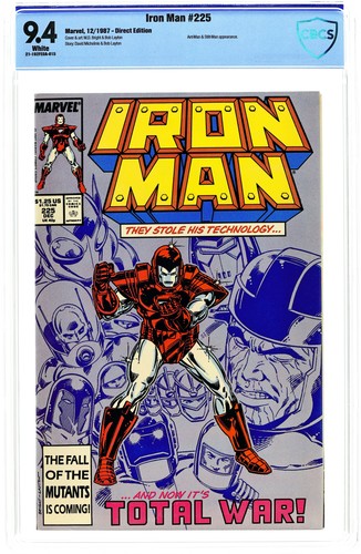 Iron Man #225 CBCS 9.4 1987 21-192FE0A-015