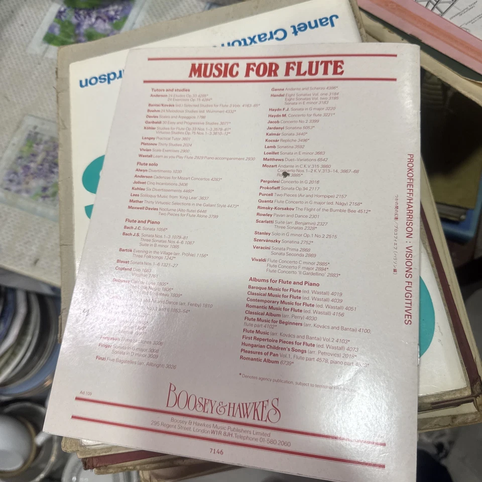 Prokofiev- Visions Fugitives- 8 Pieces for Flute & Piano - Image 3 of 4