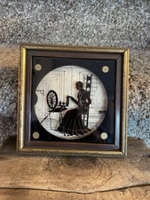 C & A Richard’s Reverse Painted Silhouette Picture Of Priscilla Eileen