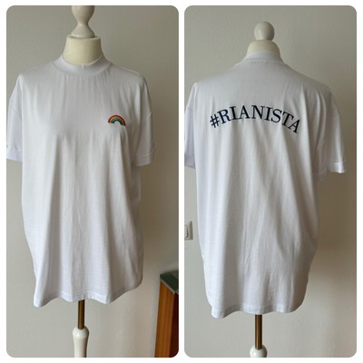 Riani Top T-shirt Weiß mit Applikation Gr 40 Baumwolle