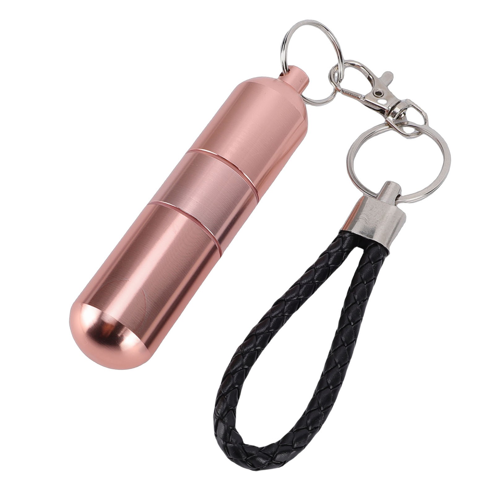 °Aluminum Metal Storage Tube Water Proof Keychain Container Portable Travel