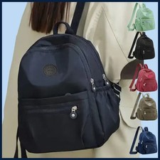 Ladies Multi-Color Backpack with round Logo Design Fashionable Women's Shoulder