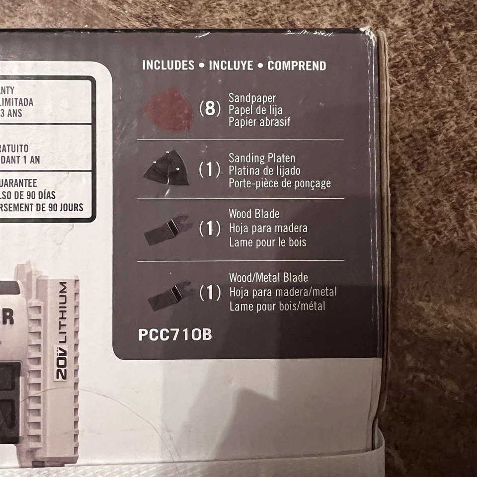 Porter Cable PCC710 20V MAX Cordless Oscillating Multi-Tool - 11 Piece - New - Image 4 of 4