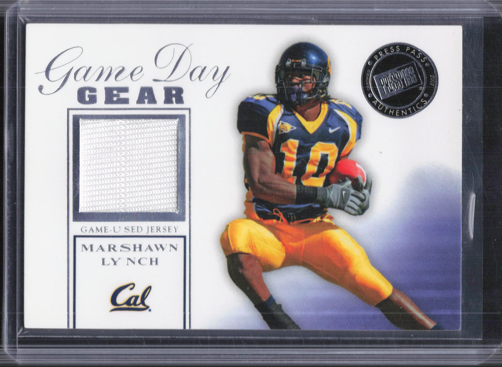 Marshawn Lynch Press Pass Se Game Day Gear Jersey #GDGML Base
