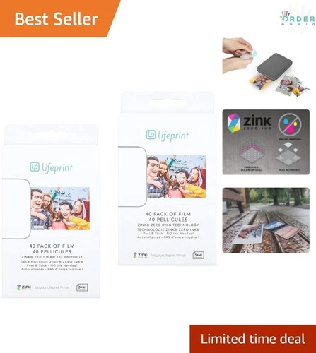 3x4  Zink Instant Print Photo Paper 80 Pack for Smart Photo Printing