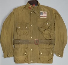 BARBOUR INTERNATIONAL American Team Steve McQueen Rexton Wax Jacket Size 32"  XS