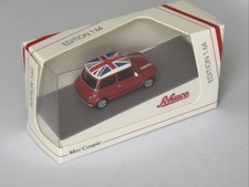 Schuco 1:64 Mini Cooper - red with union jack roof - 1/64 scale diecast model
