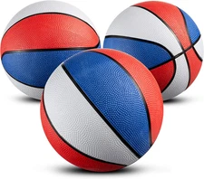 Rubber Mini Basketball Balls for Kids 7 Inch, Size 3 Pack of 3 - Pool Basketball