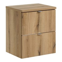 Badezimmer BadmöBel Waschtisch Waschtischunterschrank 50Cm Eiche 2 Schubladen