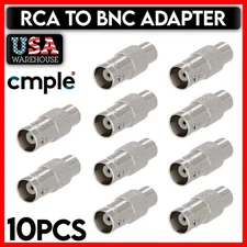 RCA Female to BNC Female Adapter Jack Coax Cable Connector Converter CCTV 10PCS