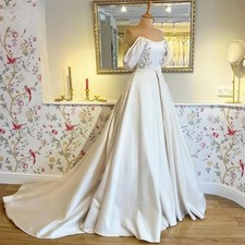 Elegant Wedding Dresses Beading Off the Shoulder A-line Lace up Diamond Vestidos