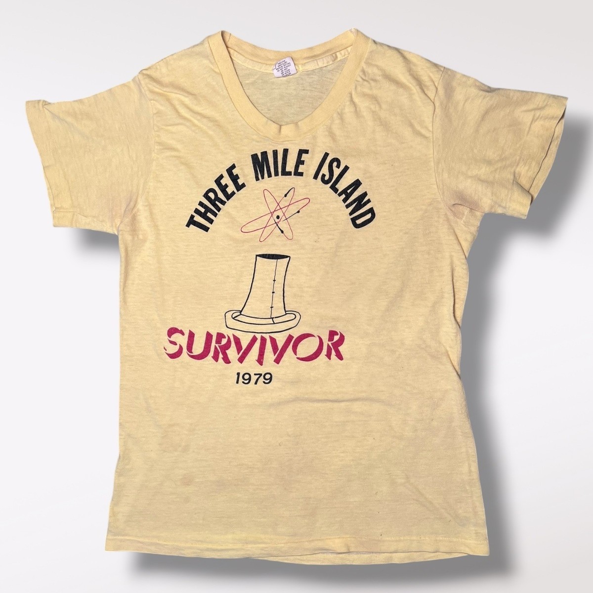 Vintage 1979 Three Mile Island Survivor T-Shirt Protest Graphic