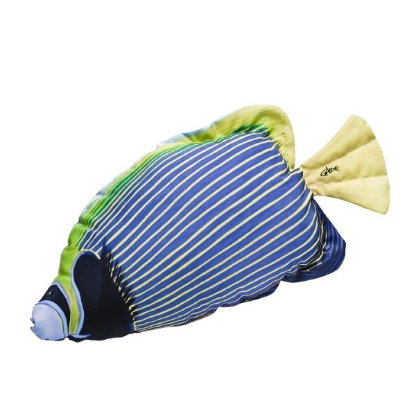 GABY MINI EMPEROR ANGELFISH Fish Pillow Bedroom Plush Stuffed Toy Decor 32cm