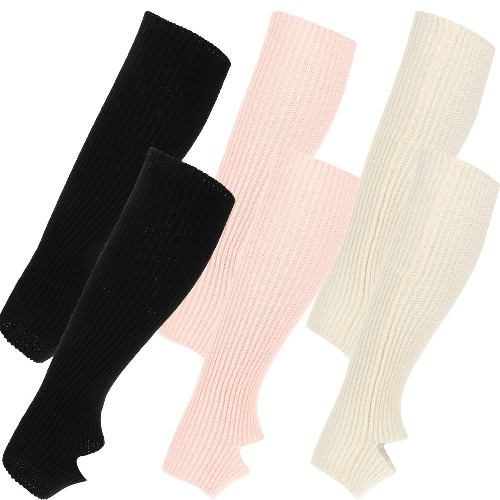 3 Pairs Ballet Dance Leg Warmers Yoga Leg Warmers Warm Leg Warmers for Women