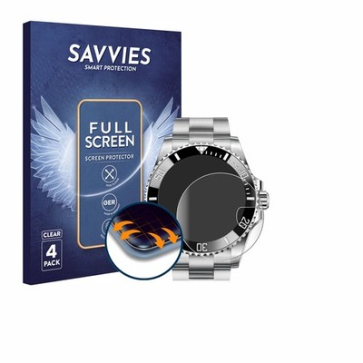 4x Full-Screen Schutz Folie für Rolex Submariner 16610 (Date) 3D Edge Display