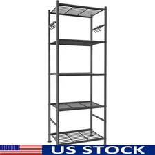 5-Tier Metal Shelving Unit Heavy-Duty Storage Rack Organizer Garage Kitchen New