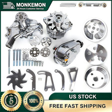 For Small Block Chevy Sbc 283 302 305 350 400 V-belt Kit Long Water Pump Lwp Alt For Small Block Chevy Sbc 283 302 305 350 400 V-belt Kit Long Water Pump Lwp Alt
