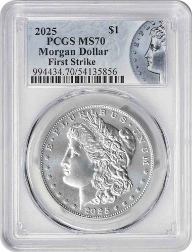 2025 Morgan Silver Dollar MS70 First Strike PCGS Morgan Label