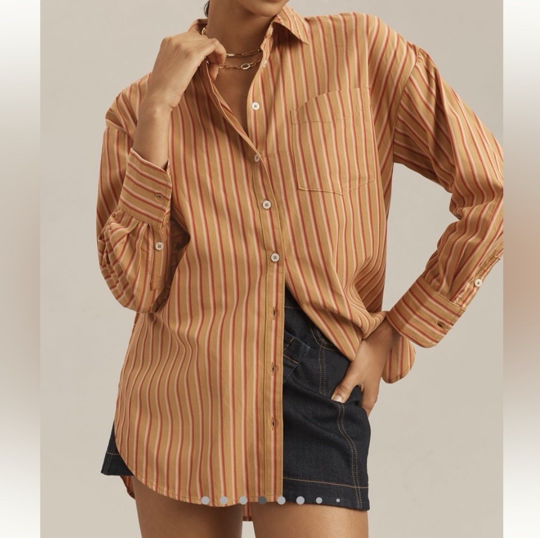 Anthropologie The Bennet Buttondown Shirt by Maeve Size M