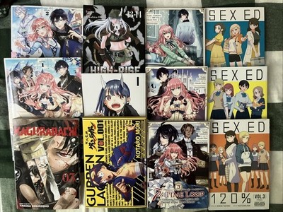 Manga Lot 12 Vols | Gurren Lagann 1 Bandai OOP, High Rise Omnibus, 7th Time Loop