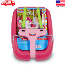 Little Tikes 2-in-1 Snug  Secure Swing High Back Magenta Baby Toddler Seat