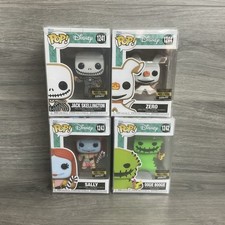 Nightmare Before Christmas HOT TOPIC holiday 2022  Funko POP lot of 4 Disney 