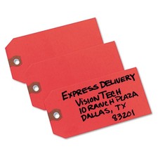 Avery Unstrung Tags 11.5 Pt. Stock 4-3/4 X 2-3/8 1000 Red Hang Tags 12345