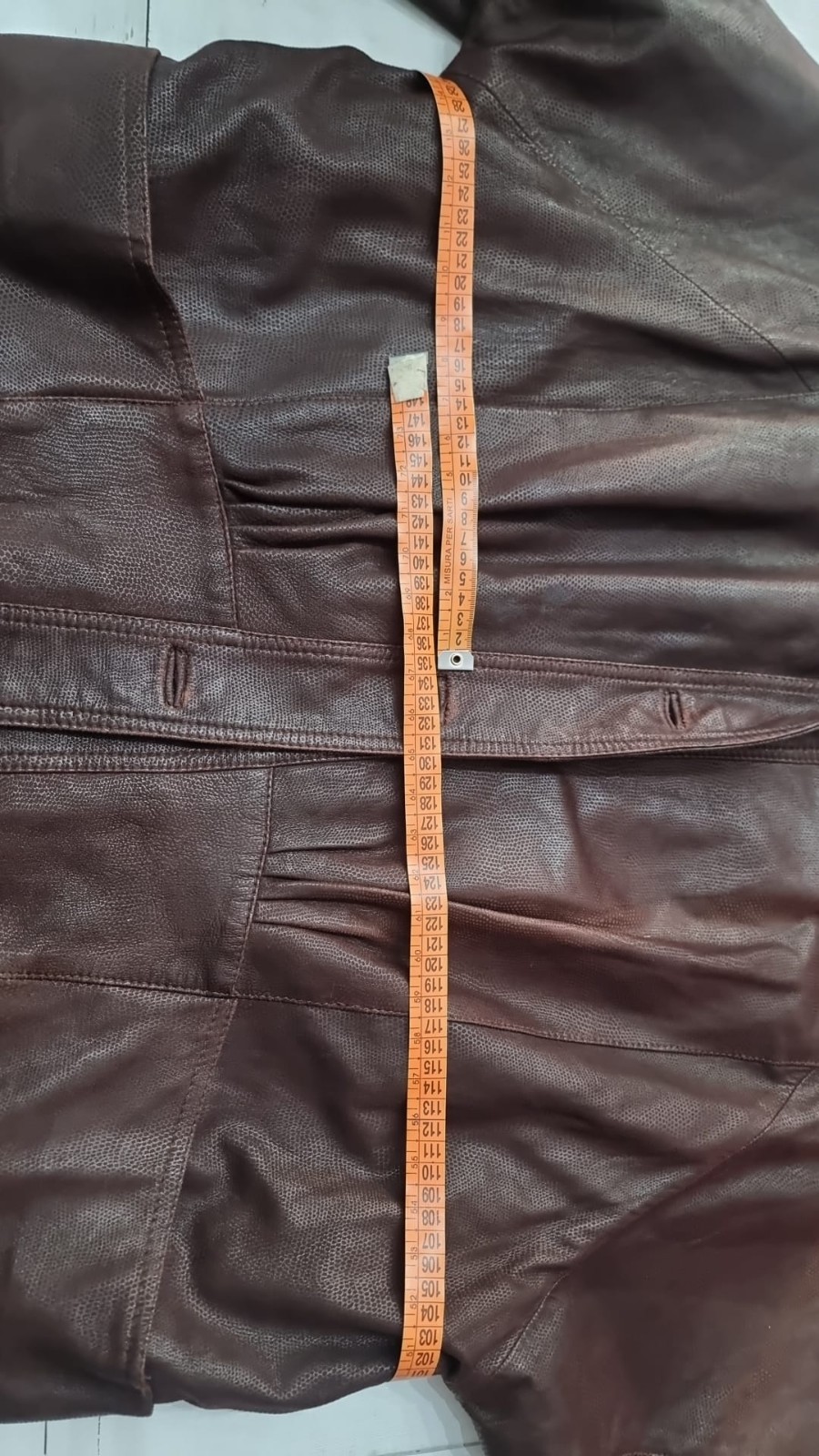 Womens Burgundy Leather Python Coat Jacket Size 5… - image 8