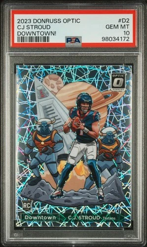 2023 PANINI DONRUSS OPTIC DOWNTOWN! #D2 CJ STROUD ROOKIE RC PSA 10