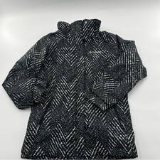 Columbia Girls Black White Interchange Ski Snow Winter Coat and Fleece Jacket