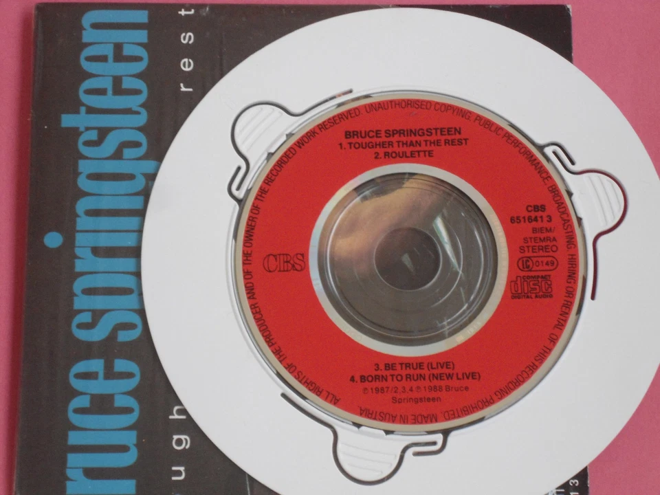 Bruce Springsteen Tougher than the Rest 3 "inch CD- Single mit Adapter sehr rar - Bild 3 von 3