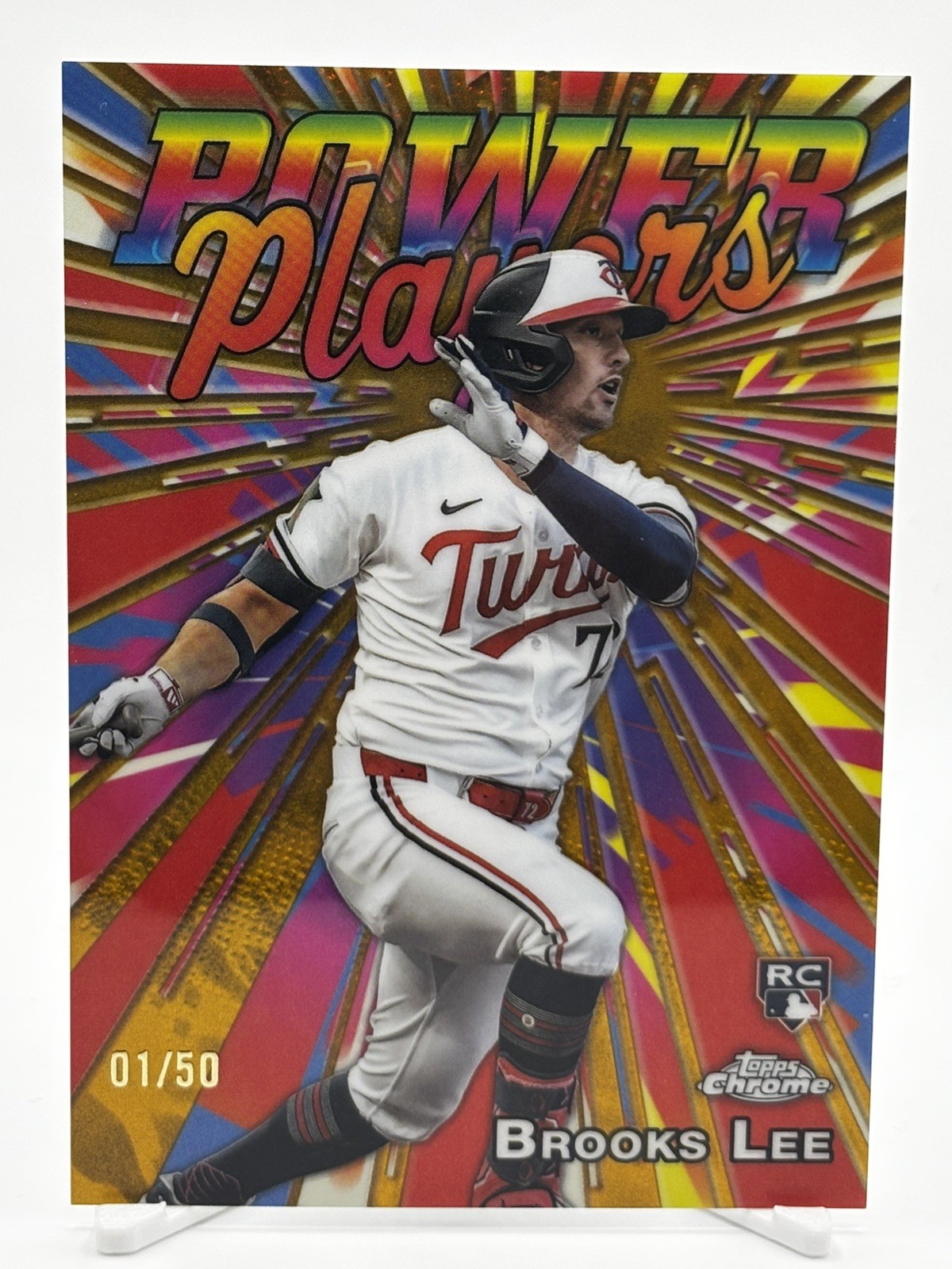 2025 Topps Chrome Power Players Brooks Lee Gold Refractor 40/50 RC #PP-23 Twins