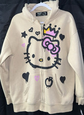 Hello Kitty Sanrio x Forever 21 FULL ZIP HOODIE WOMENS SIZE LARGE PRE-OWNED