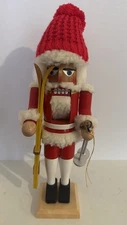 RARE Vintage Steinbach Nutcracker Santa Skier with Ski's