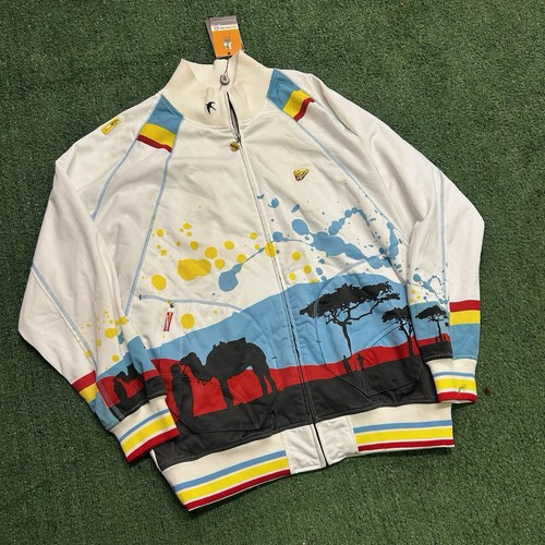 Akademiks Men's XL Full Zip Track Jacket Graphic Print Mesh Polyester Multi