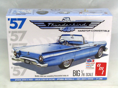 AMT 1957 Ford Thunderbird Convertible Stock/Custom 1:16 Model Kit AMT1206  SEALED