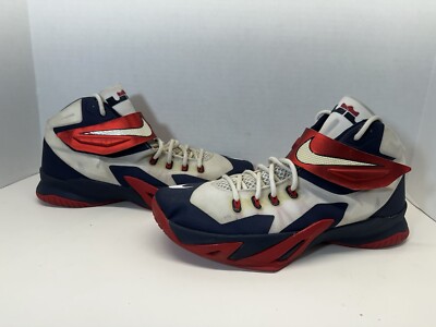 Nike Lebron Soldier VIII USA Mens Basketball Shoes Red White Blue  653641
