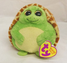 Zoom Turtle 4" TY Beanie Ballz 2011 plush solid eyes DOB Feb 28 MWMT 38019
